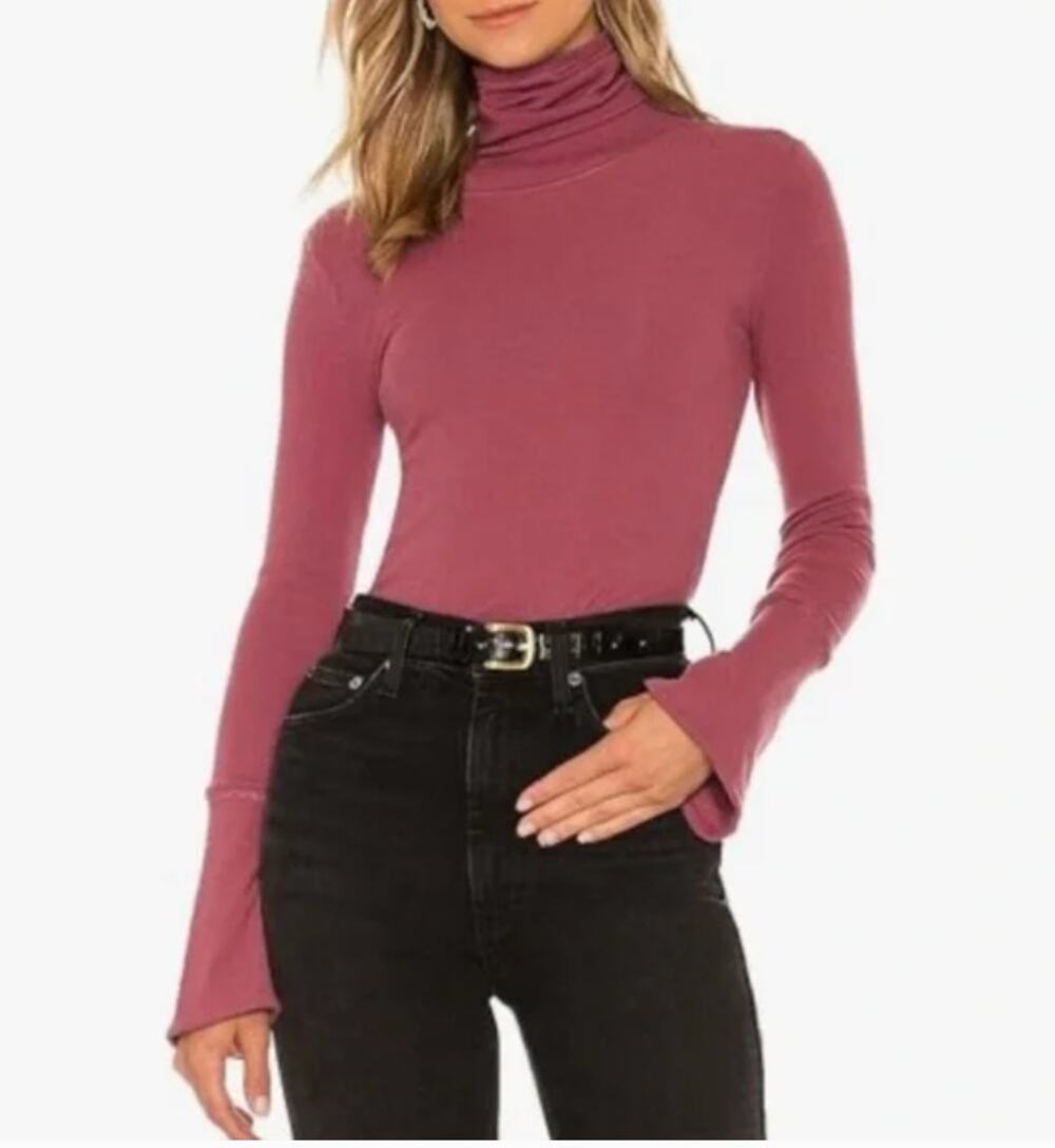 Free People Intimately Pink Sydney Layering Top in Smokey Wings Small